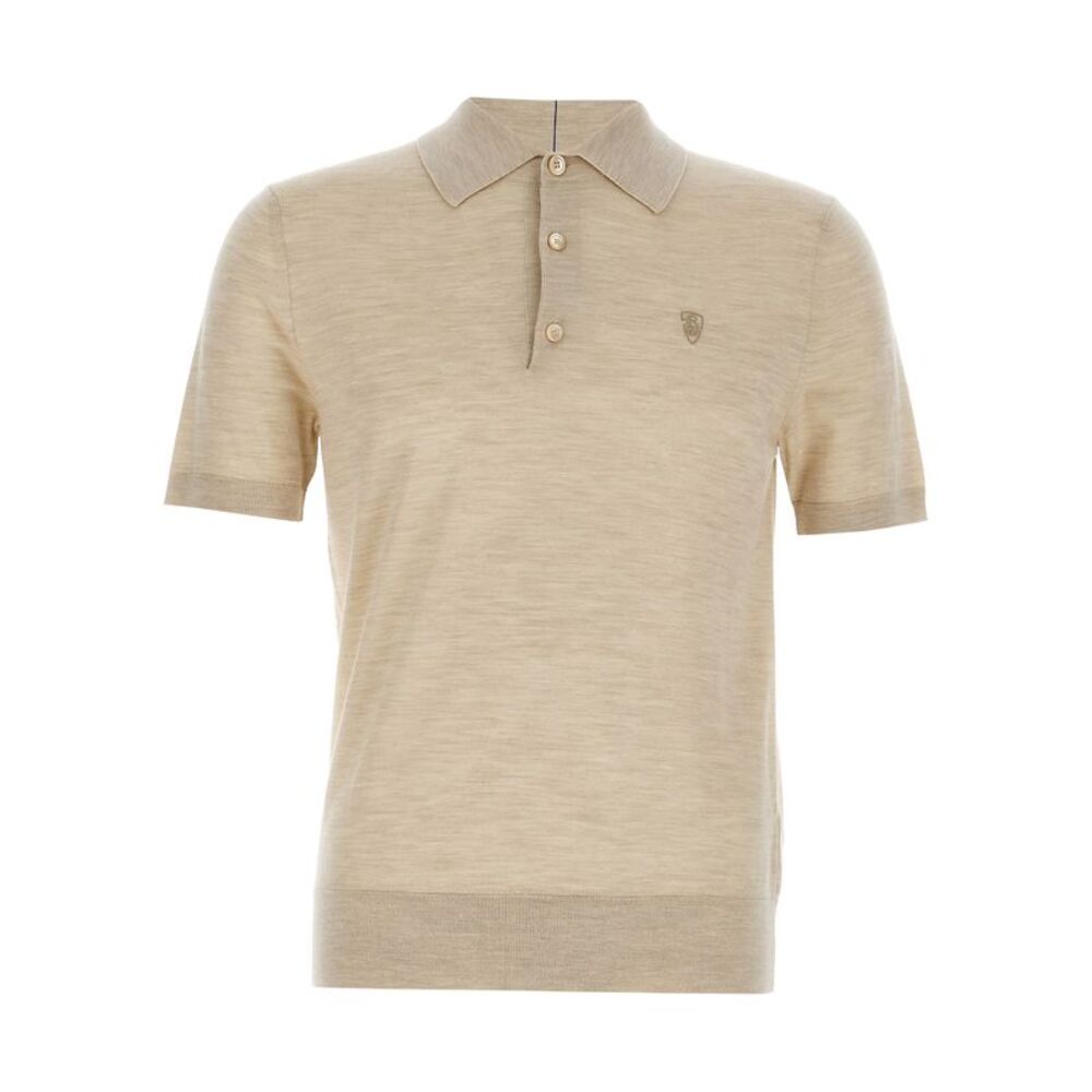 Burberry Beige Wool Polo Men's Shirt